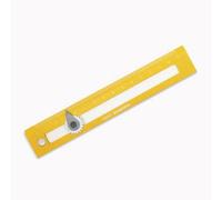 Nature Mate High Quality Multifunction Colour Plastic Maths Scale Ruler 15cm Straight Ruler with Compass to draw circles or arcs for Kids College Students School Stationery Office Supplies (Yellow)