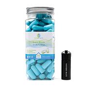 Nature Mate Super Soft Reusable Foam Earplugs 38dB Highest SNR 60 Pairs Anti-Noise Ear Plugs for Sleeping Snoring Studying Travel Concerts Loud Noise with Compact Carrying Case (Blue)