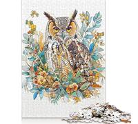 Nature Minimalist Owl Jigsaw Puzzles for Adults 500 Piece Jigsaw Puzzles for Adults Puzzle 500 Pieces Puzzle Gifts 500pcs (52x38cm)