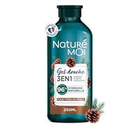 Naturé Moi - 3 in 1 shower gel - face, body, hair - moisturises and nourishes - all skin types - organic maritime pine - 96% natural origin - biodegradable formula - 250 ml - Made in France