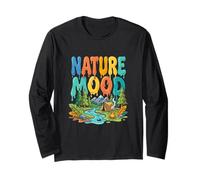 Nature Mood Camping Hiking Outdoor Adventure Scene Long Sleeve T-Shirt