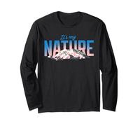 Nature Mountains Sunrise Retro Gradient Long Sleeve T-Shirt