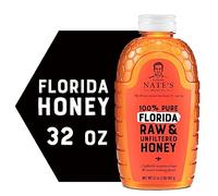 Nature Nate's Florida Honey, 100% Pure, Raw & Unfiltered Honey, All Natural Sweetener, 32 Oz Squeeze Bottle