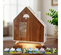 Nature Noise Box with 9 Interchangeable Covers, Night Light & Motion Sensor, 8 Natural Sounds, 0-115 dB Volume, Timer, Bird Singing Soundbox, Stream Whispers, Sea Noise for Relaxation, Bathroom, Spa
