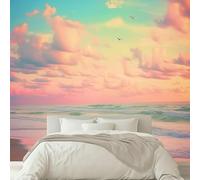 Nature Non Woven Photo Print: Dream Ocean Waves and Clouds Poster Decor Modern Art Pattern Mural Living Room Bedroom Habit Wall Decor