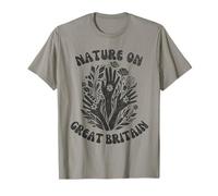 Nature On Great Britain Floral Art T-Shirt