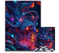 Nature on Neon 1000Pieces Puzzle Gifts paper Jigsaw Fun at Home Activities Birthday Present Travel Gifts 1000 PCS(38x26cm)