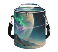 Nature Outer Space Galaxy Starry Night Lunch Bag 15L, Insulated Picnic Basket with Leakproof Design - Large Cooler Tote for Camping, Beach, Hiking & Groceries