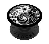 Nature Outer Space Yin Yang Retro Earth Galaxy Balance Gift PopSockets Adhesive PopGrip