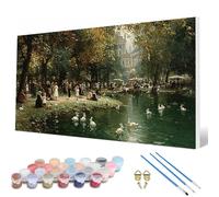 Nature Paint by Numbers for Adults, Paint by Numbers Landscape Pattern Design Painting Kits, Acrylic Painting Kit with Brushes Adult Crafts for Room Decor, Wall Art, Gifts 50x100cm -hcw25077077S