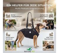 Nature Pet Full Body Carrying Aid For Dogs Black Neoprene NP-GKT
