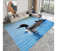 Nature Photography Living Room Area Rug 60 x 90 cm, Soft Animals Ocean Birds Low Pile Carpet - Washable Non-Slip Rug for Bedroom Kitchen Nursery Dorm Kids Room Bedside Carpet