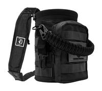 NATURE PIONEOR 32 64 128oz Tactical Water Bottle Pouch, Multi-Function Tactical Water Bottle Bag with Adjustable Shoulder Strap, Half/One Gallon Molle Strap Carrier Holder