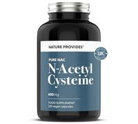 Nature Provides NAC N-Acetyl Cysteine 600mg Free Form - 120 Vegan Capsules | Pure amino acid supplement, Antioxidant, Glutathione supporrt, no fillers, no flow agents, non-GMO, UK made