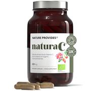 Nature Provides naturaC Organic Vitamin C 225mg Whole-Food - 90 Capsules | Immune function, collagen formation, protection of cells from oxidative stress, amla, acerola, Soil Association certified
