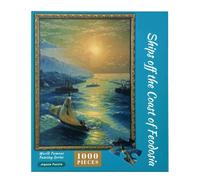 Nature Puzzles | Challenging Jigsaw Toy Game | Coastal Boat Pattern 1000-Piece DIY Art Puzzle,for Christmas Thanksgiving Holiday Activity Family Home Travel