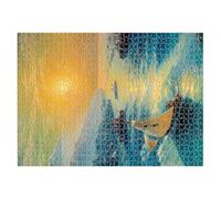 Nature Puzzles | Coastal Boat Patterns Challenging Jigsaw,1000-Piece DIY Scenery Puzzle,for Christmas Thanksgiving Holiday Activity Family Home Travel