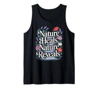 Nature Reveals Waterfall Floral Quote Positive Botanical Tank Top