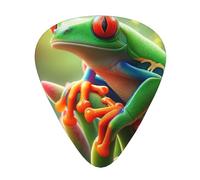 Nature-Rico-Tree-Frog 12 Pack Guitar Picks With 3 Thicknesses And Storage Box, Abs Plectrums For Electric Bass Guitar Players