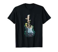 Nature Rock Vibes Electric Guitar Grown from The Forest T-Shirt