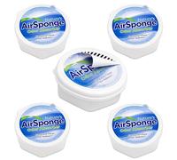 Nature’s Air Sponge 1/2 Lb Odor Absorber Designer Container with Cap, Set of 5 - Odor Eliminator, Long Lasting Air Freshener for Home, Office, Car, Closet, Basement, Activated Charcoal Gel Formula