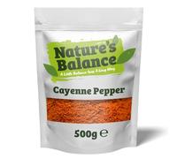 Nature’s Balance Cayenne Pepper Powder 500g Pure Ground Cayenne Peppers - Bold Heat - Warm, Smokey & Aromatic Spice, Perfect for Chili, Curries, Soups, Stews, and Seasoning