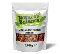 Nature’s Balance Ceylon Cinnamon Quills (True Cinnamon Sticks) 100g Naturally Sweet & Aromatic - Perfect for Tea, Curries, Baking, and Home Fragrance - Fresh in Resealable Bag