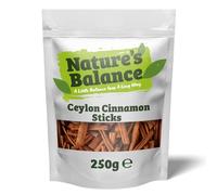 Nature’s Balance Ceylon Cinnamon Quills (True Cinnamon Sticks) 250g Naturally Sweet & Aromatic - Perfect for Tea, Curries, Baking, and Home Fragrance - Fresh in Resealable Bag