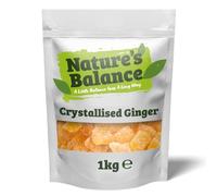 Nature’s Balance Crystallised Ginger 1kg Diced Sweet & Spicy Chunks Pieces