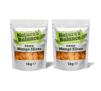 Nature’s Balance Dried Mango Sliced Pieces 2kg (2 x 1kg) Fruity & Exotic | Dry Mango Fruit Snack | Vegetarian | Vegan | Gluten Free | Resealable Bag