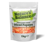 Nature’s Balance Dried Papaya Cubes 1kg Dehydrated Tropical Diced Fruit