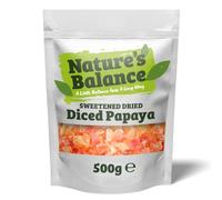 Nature’s Balance Dried Papaya Cubes 500g Dehydrated Natural Tropical Diced Fruit Snack | Resealable Bag