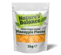 Nature’s Balance Dried Pineapple Pieces 1kg Sweetened Dehydrated Chunks Dry Tropical Fruit Exotic & Sweet | Resealable Bag