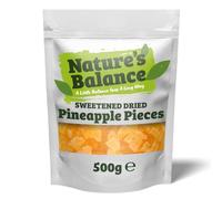 Nature’s Balance Dried Pineapple Pieces 500g Sweetened Dehydrated Chunks Dry Tropical Fruit Exotic & Sweet | Resealable Bag
