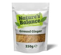 Nature’s Balance Ground Ginger Powder 250g Nigerian Ginger Root Bold & Aromatic | Perfect for Baking, Curries, Soups, and Beverages - Fresh in Resealable Bag