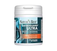 Nature’s Best OsteoGuard Ultra - Calcium, Magnesium, Vitamin D3 & Vitamin K2 MK-7 - Bone Density, Teeth & Muscle Support Supplement - 90 Vegan Tablets (1+ Month Supply)