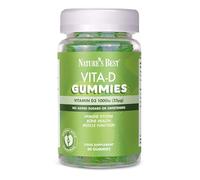 Nature’s Best Vita-D Vitamin D3 1000iu Gummies - Immune, Bone & Muscle Support - UK Made - Green Apple, 60 Gummies (60 Day Supply)