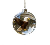 Nature’s Birds Acrylic Glass Ornament Set, Hummingbird Christmas Ornament, Cardinal Bird Glass Clear Plastic Christmas Balls Xmas Tree Memorial Gifts, Holiday Family