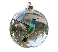 Nature’s Birds Crystal Glass Ornament Set, Bird Glass Christmas Tree Ornaments for Xmas Tree Memorial Gifts, Decorative Room Decor, Clear Plastic Christmas Balls, 2025 Xmas Holiday Ornaments