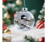 Nature’s Birds Crystal Glass Ornament Set, Cardinal Bird Glass Christmas Tree Ornaments for Xmas Tree Memorial Gifts, for Room Decor, Nature’s Birds Christmas Ornament (F)
