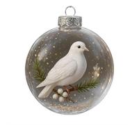 Nature’s Birds Crystal Glass Ornament Set,Wildlife Wonders Collection Crystal Glass Ornament,lear Plastic Christmas Balls,Cardinal Bird Glass Christmas Tree Ornaments for Xmas Tree Memorial Gifts