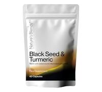 Nature’s Blends Black Seed Oil & Turmeric Capsule | Cold Pressed Black Seed Oil Capsule for Anti-Inflammatory & Immune System | Ethiopian Nigella Sativa for Hair, Skin & Joint Health | 60 Capsules