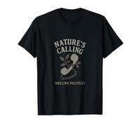 Nature’s Calling Decline Politely Eco Friendly Retro Vines T-Shirt