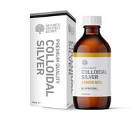 Nature’s Greatest Secret Amber Colloidal Silver Solution 300ml | 80% True Colloids | EU Cosmetic Compliant | UK Made | Vegan-Friendly