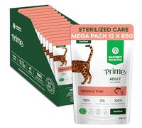 Nature’s Protection Prime Wet Cat Food Pouches, Salmon & Trout 12x 85g | Weight Control & Urinary Health Support, Hypoallergenic, Chunks in Gravy, Everyday Feeding, Sterilised Cats