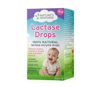 Nature’s Response Lactase Drops 10ml - 100% Natural Lactase Enzyme for Babies - Sugar-Free, No Additives or Preservatives - Supports Digestion & Eases Lactose Intolerance - Suitable from Birth