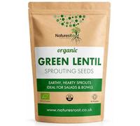 Nature’s Root Organic Green Lentil Sprouting Seeds 1kg - Lentil Sprouts for Home Growing, Microgreens & Salads - Non GMO Indoor Sprouting Beans