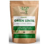 Nature’s Root Organic Green Lentil Sprouting Seeds 250g - Lentil Sprouts for Home Growing, Microgreens & Salads - Non GMO Indoor Sprouting Beans