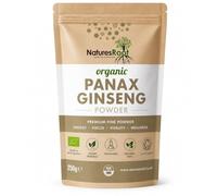 Nature’s Root Organic Panax Ginseng Powder 125g - Premium Botanical Root Powder for Smoothies, Tea & Wellness Drinks - Vegan Friendly Herbal Ingredient - Resealable Pouch