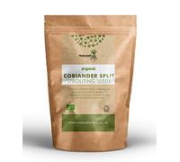 Nature’s Root Organic Split Coriander Seeds 500g - Home Sprouting Seeds | Micro-Greens | Certified Organic | Cilantro Seeds | Coriander Sprouts